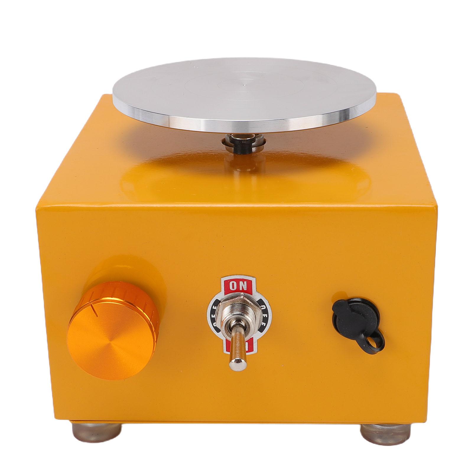 Mini Pottery Wheel Machine 6.5cm 10cm Double Turntables 0 2000 RPM Adjustable Speed Ceramic Making Machine