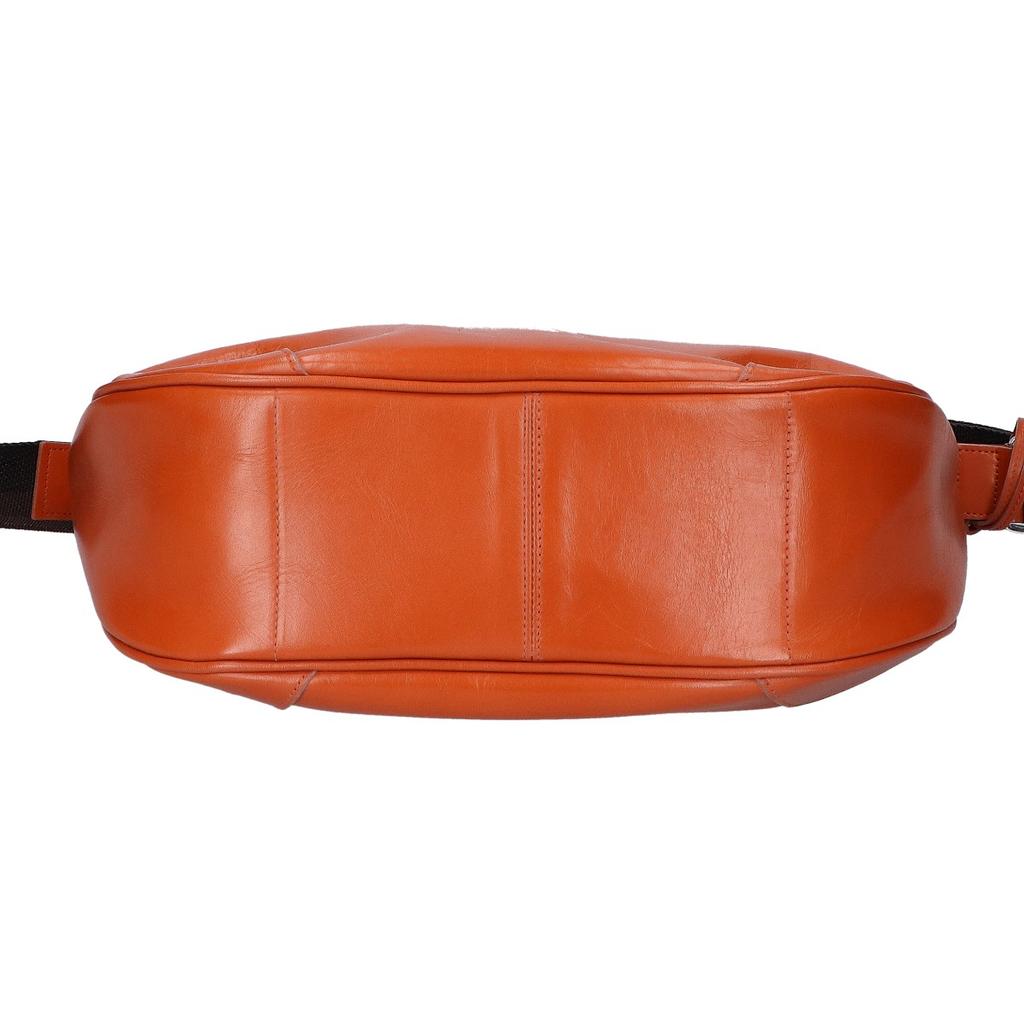 aniary 01-03007 Antique Leather Shoulder Bag Dark orangeUsed