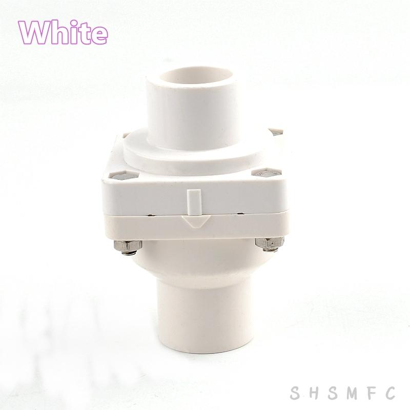 

1PC 25~140mm PVC Flap Check Valve Fish Tank Accessories Aquarium Tube Fittings Garden Irrigation PVC Pipe Check Valve Connector Inner Diameter 25mm білий