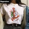 New Kawaii Fox Printed T Shirt Women Hipster Cute Tshirt Female Fashion Seasons Harajuku White Neck Tops Tshirt Clothing