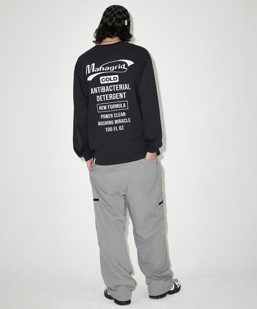 MAHAGRID Detergent Logo Ls Tee Black(Mg2Efmt562A)