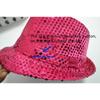 Fedora Hat Jazz Hat Cap Dance Hat Glitter Sequins Flashing LED Hat Party Costume