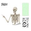 Talos Halloween Glow-in-the-Dark Window Cling, Spooky Ghost Skeleton Glass Sticker, Waterproof Static Decal for Holiday Party