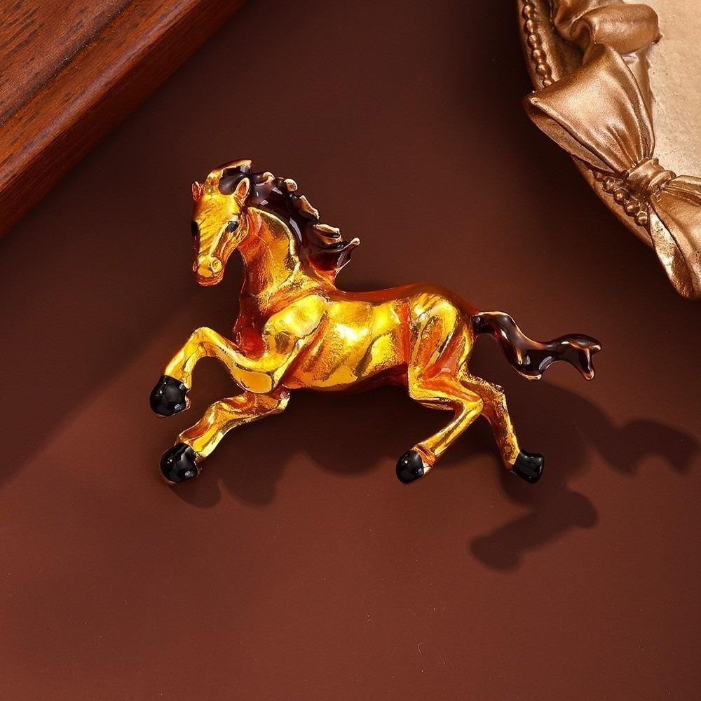 Rhinestone Horse Brooches Lapel Pins Brooch Pins New Running Horse Brooch  Jewelry Accessories
