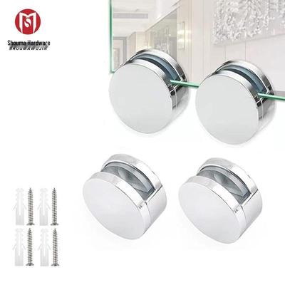 Iron Chrome-Plated Mirror Holder Clip with Spring for Bathroom Mirrors