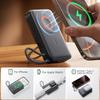 Powerbank indukcyjny 3w1 10000mAh 22.5W z wbudowanym kablem MagSafe - czarny