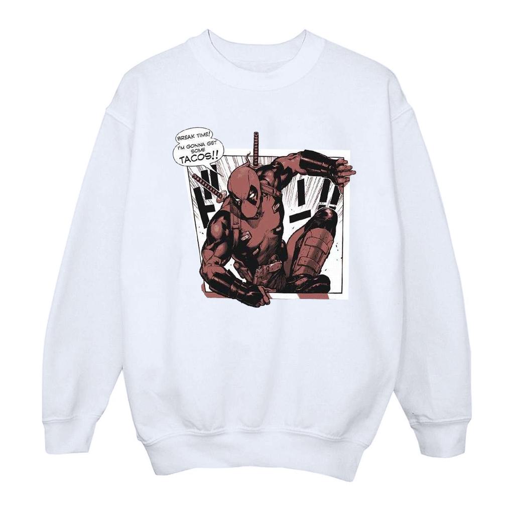 Marvel Womens/Ladies Deadpool Breaktime Tacos Sweatshirt