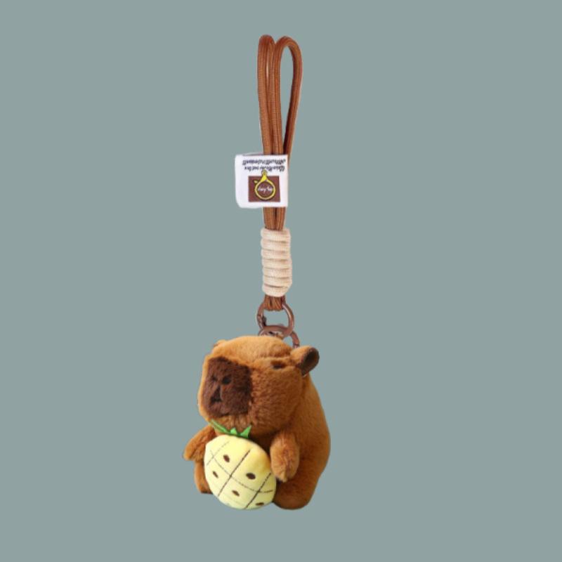 Cute Plush Keychain Small Capybara Pendant Student Bag Pendant Small Gift Boutique