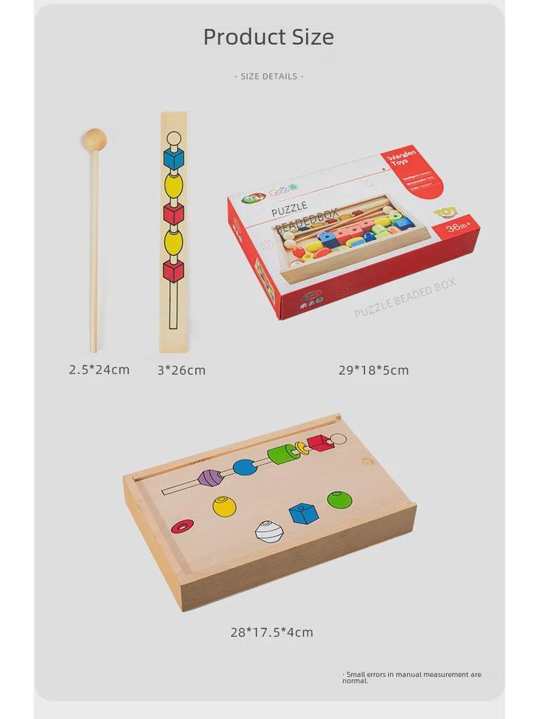 Scatola di perline per l'educazione precoce dell'asilo: Perline per bambini per la coordinazione occhio-mano e le capacità motorie fini