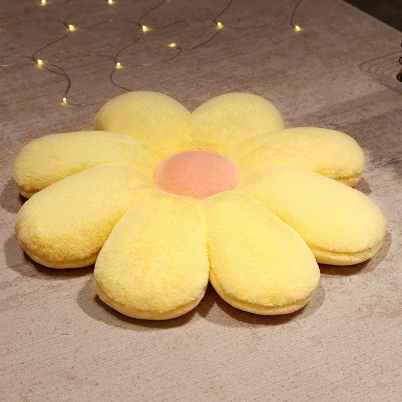 

Sunflower Hug Pillow Sofa Living Room Flower Plush Toy Cute Cushion Petals Large Backrest Collect Gift 50cm жёлтый