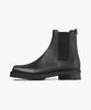 Firenze Atelier [Vibram] Center Cut Oil Pull-Up Square Toe Chelsea 5706-Oil [Matt Black]