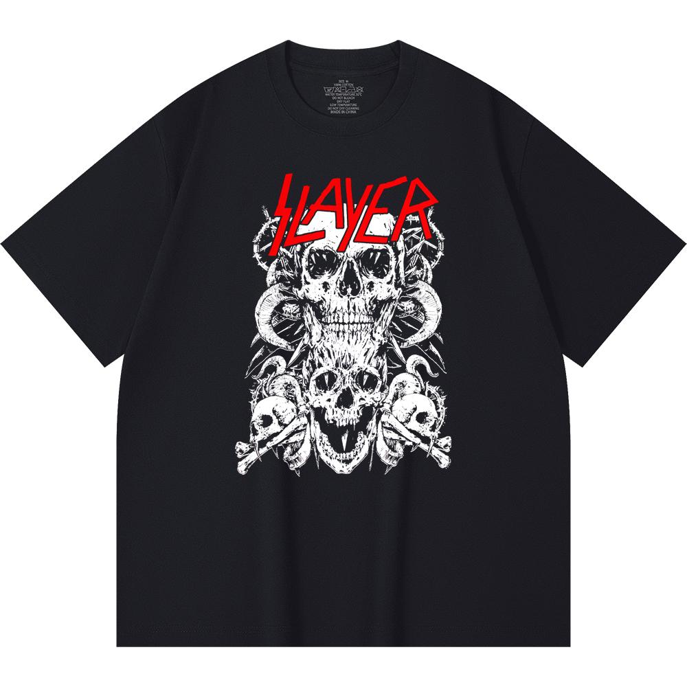 230 g/m² 100% Baumwolle Heavy Metal T-Shirt Rockband Beliebte Musik Druck Unisex Schweres Baumwoll-T-Shirt