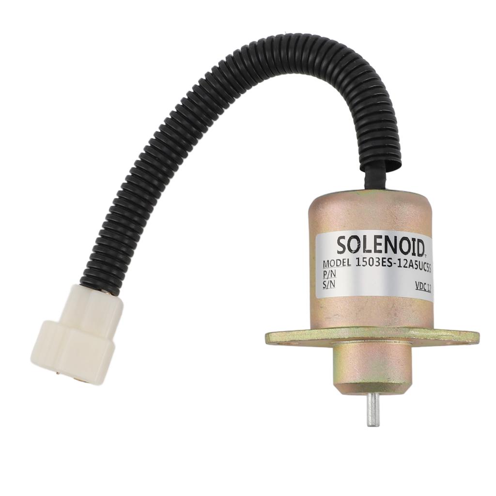 12V Fuel Shut Off Solenoid Valve 1503es 12a5uc5s Accurate Anti Interference Generator Fuel Shutdown