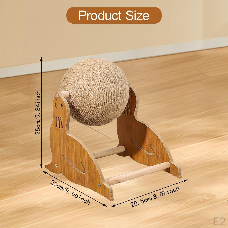 Cat Scratcher Scratching Ball Toy Protect Furniture Scratch Decorative Rotating Sisal