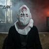 Eye-catching Halloween Prop Upside Down Demon Latex Full Face Mask, Scary Alien Cosplay Non-stuffy Party Horror Mask Headgear, Creepy Costume