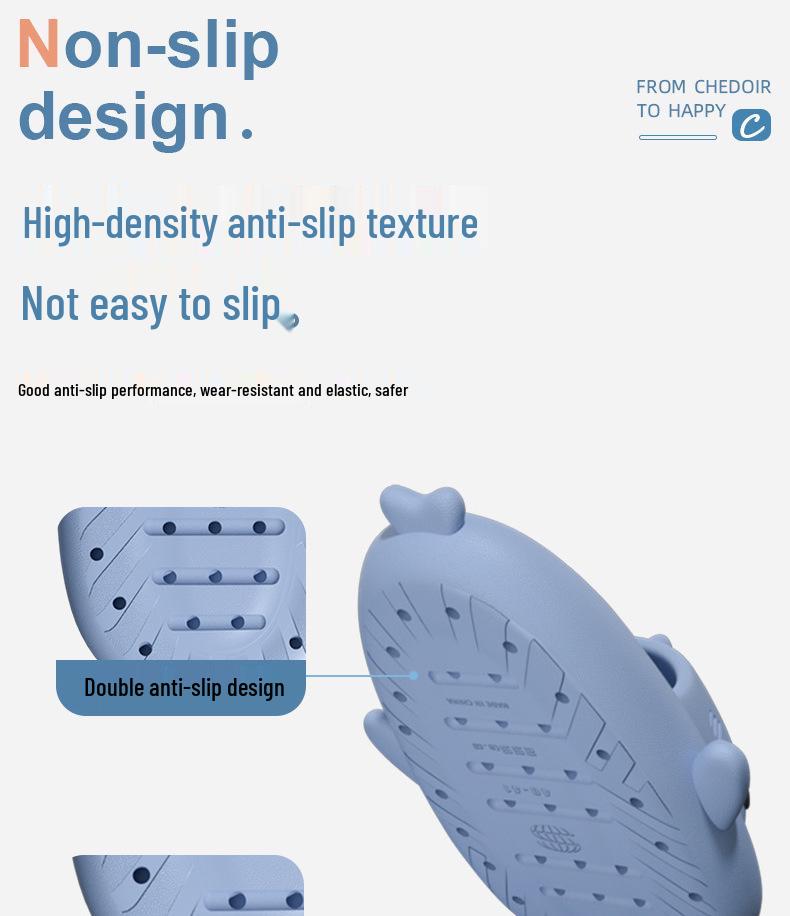 Shark Summer Slippers: Non-Slip Thick Sole for Men and Women, Indoor and Outdoor Wear.