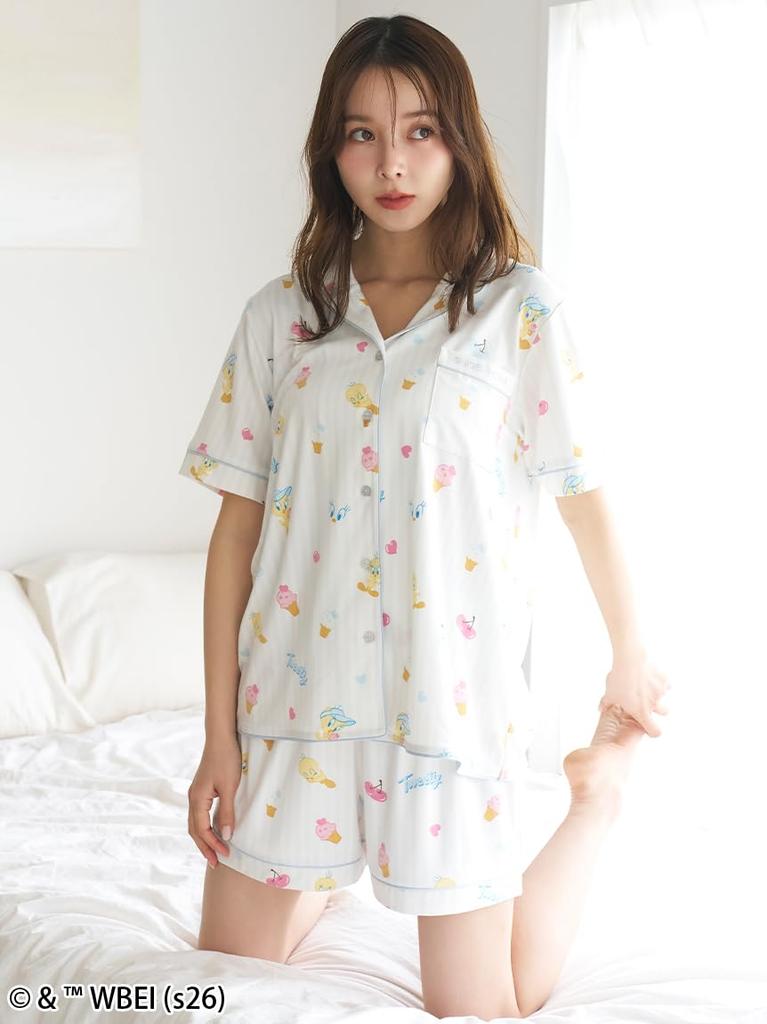 Shirt Cut Shorts SET SHCO262109 IVR F [Snidel Home] [Set Item] [Tweety] Open-collar & Women's