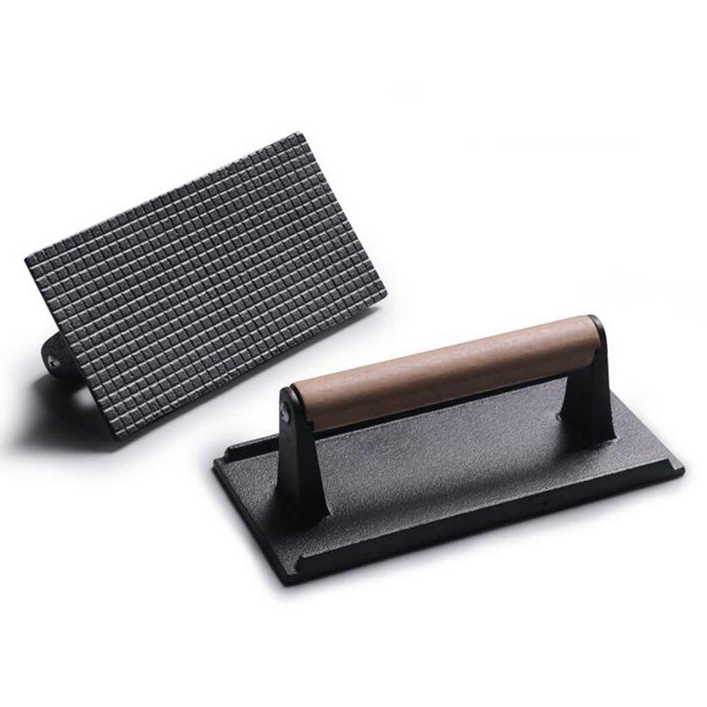 Cast Iron Grill Press Nonstick Meat Press Burger Steak Weight Grill Accessories for Barbecue Cooking