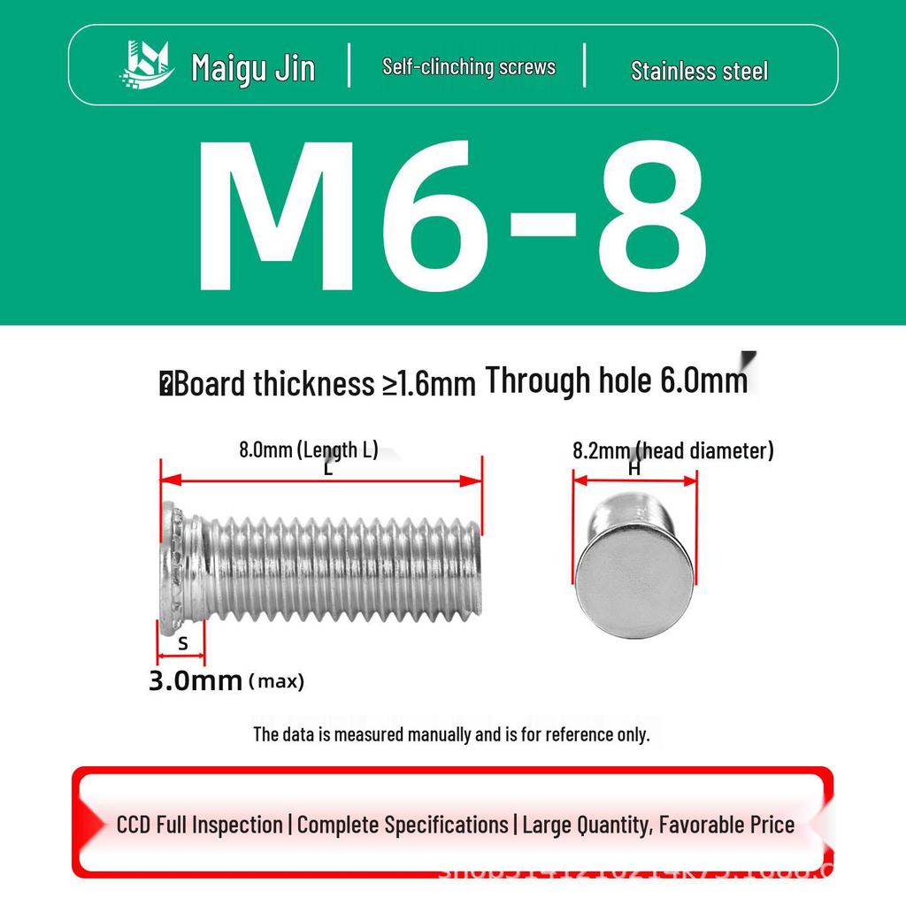 304 Stainless Steel Pressure Plate Cylindrical Head Rivet Screw (FHS-M2 M2.5 M3 M4 M5 M6 M8 M10)