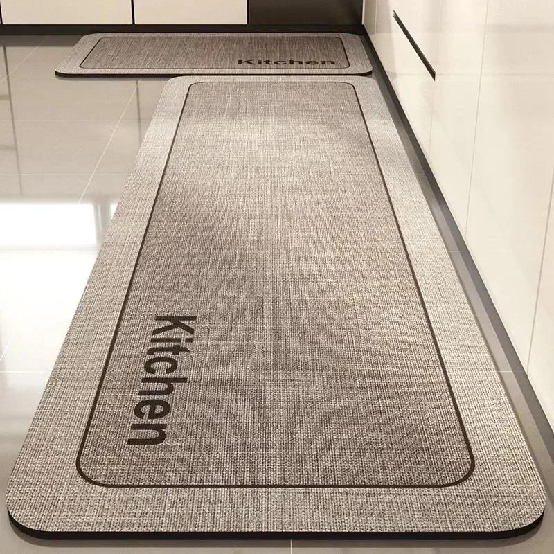 Carpet for Kitchen Waterproof Floor Mat PVC Leather Long Carpets Anti-slip Foot Mats Minimalist Home Decoration Rug