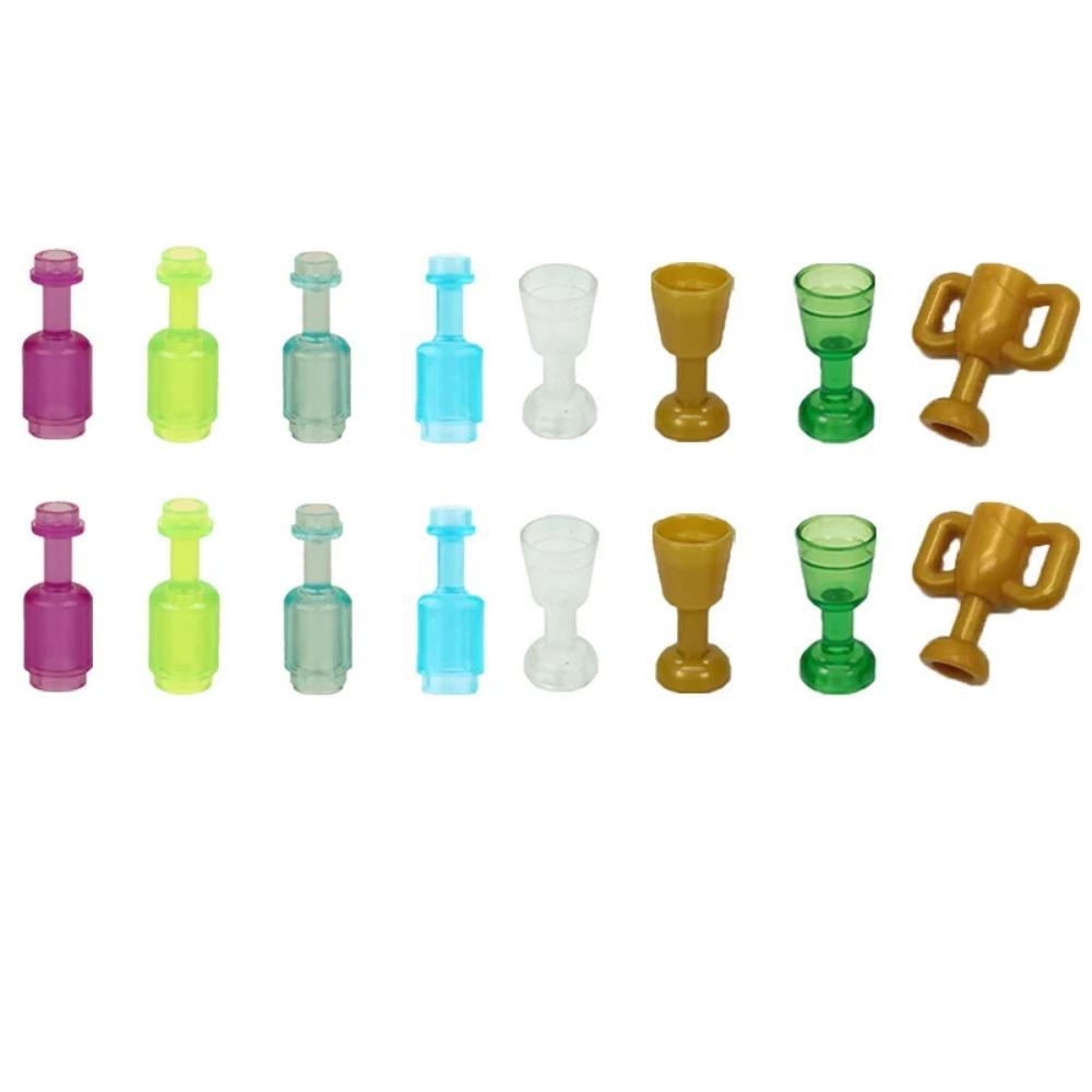 MOC City Building Blocks Character Scene Creative Accessories Mini Brick Color Wine Bottle Reagent Bottle Set Box Toy Gift X007