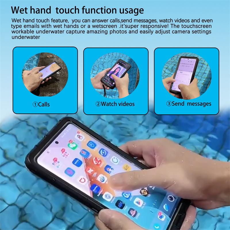 Luxury Airbag Waterproof Swim Bag Phone 6.9 Inch Screen Universal Shockproof Back Cover
