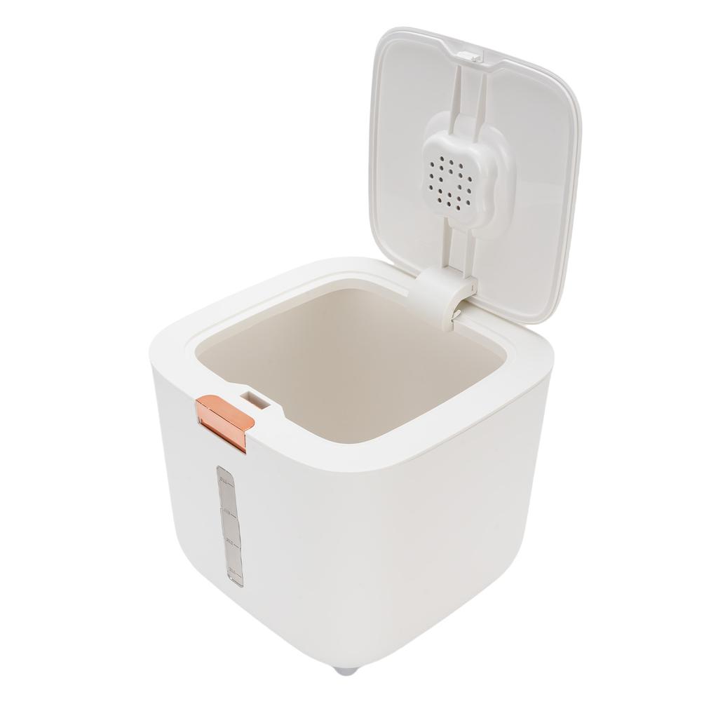 11 Lb Rice Dispenser Transparent Window One Tap Rice Storage Container with Cup Multipurpose