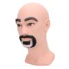 Mannequin Head with Beard Ergonomic Resin PVC Lifelike Beard Trimming Training Head for Practice Cutting O Shaped Beard