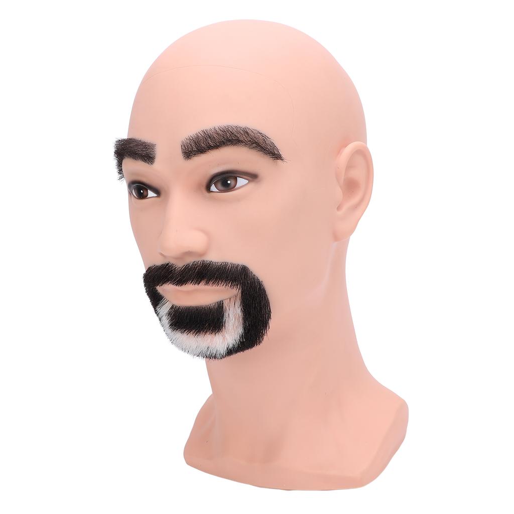 Mannequin Head with Beard Ergonomic Resin PVC Lifelike Beard Trimming Training Head for Practice Cutting O Shaped Beard