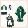 Zelené Kimono Roronoa Zoro Cosplay Anime Kostým Uniforma na Halloween Pánský Oblek Podšívka Paruka Vnější oděv Pásek Disfraz Halloween