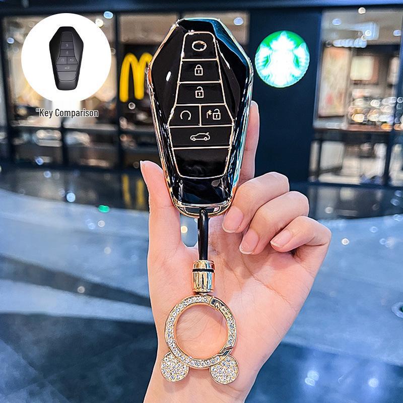 Luxury Key Case for GAC AION V Z03 - Fashionable Buckle Shell Car Accessory