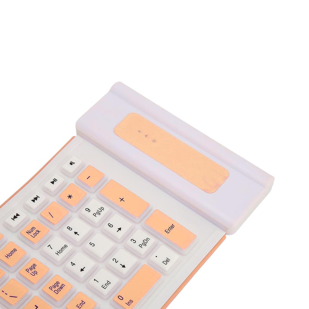 Silicone Keyboard 107 Keys 2.4G Wireless USB Foldable Waterproof Dustproof Two Colors Silent Keyboard for PC Laptop