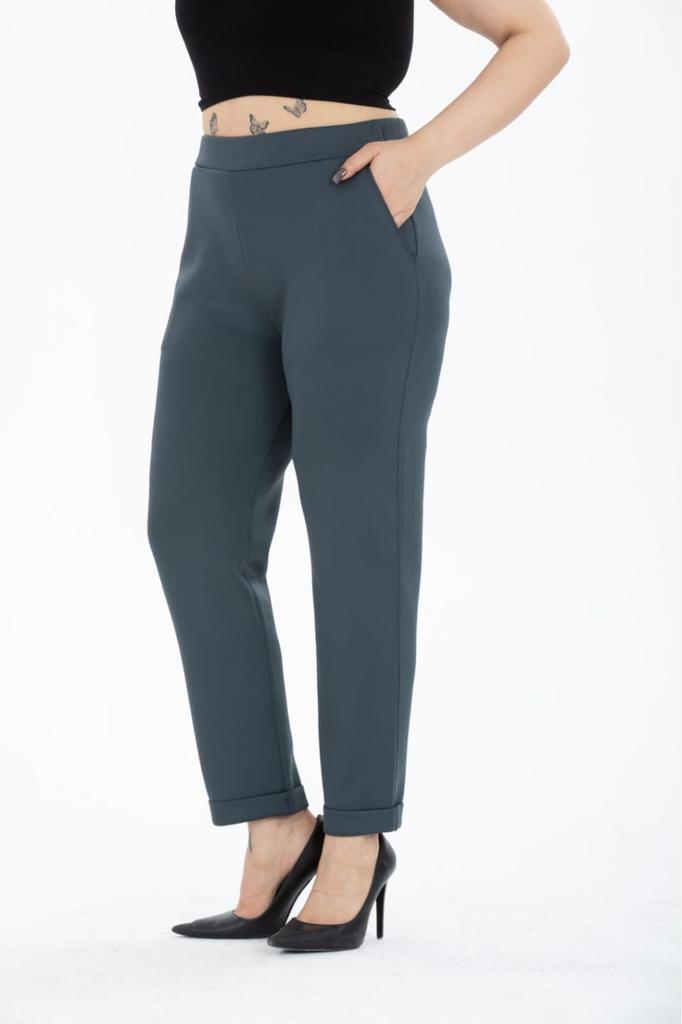 Women's Big Size Dress Diving Fabric Ankle Length Trousers