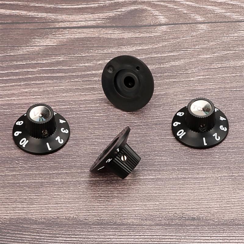 4Pcs Electric Guitar Volumes Tone Knob Potentiometer Caps Plastic Speed Volumes Tone Control Knob Guitar Accessories