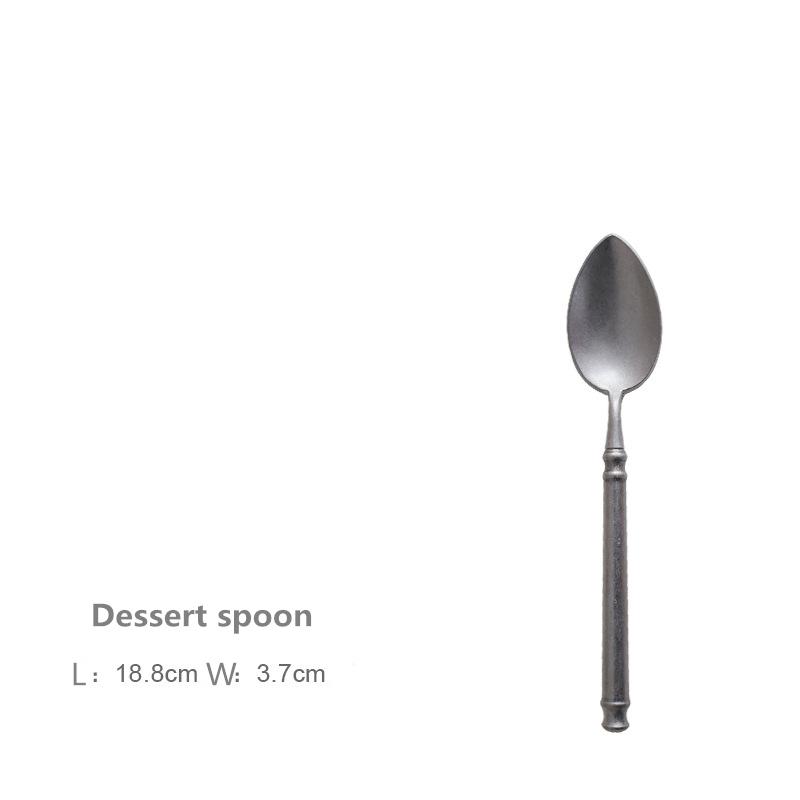 304 Edelstahl Ins Net Red Retro Messer und Gabel Besteckset, Westliches Essen Steakmesser und Löffel, Nordisches Besteckset