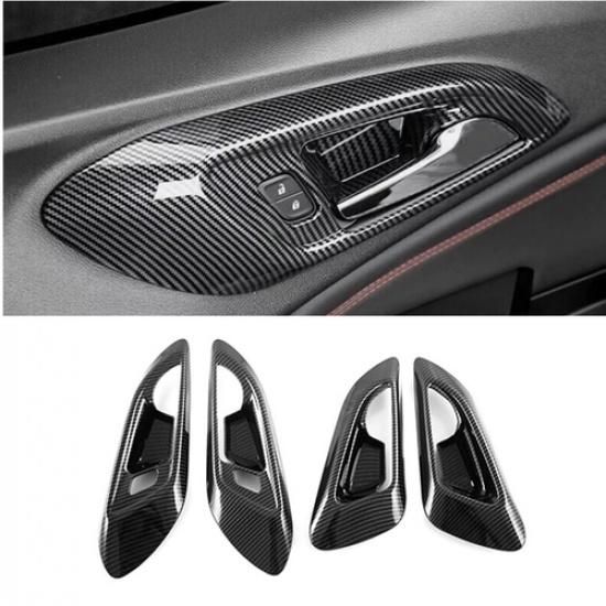 For Chevrolet Trax 2024 2025 Carbon Fiber Inner Door Handle Bowl Cover Trim