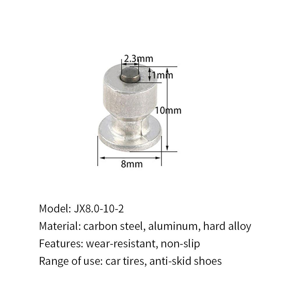 50 Piezas Tuercas de Rueda Tornillos de Neumáticos de Coche Tachuelas Clavos de Nieve Cadenas de Nieve para Neumáticos de Rueda Tachuelas para Zapatos ATV Coche Neumático de Motocicleta 8x10mm