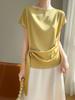 Cross2025 Women's One-Shoulder Ice Silk Summer T-Shirt