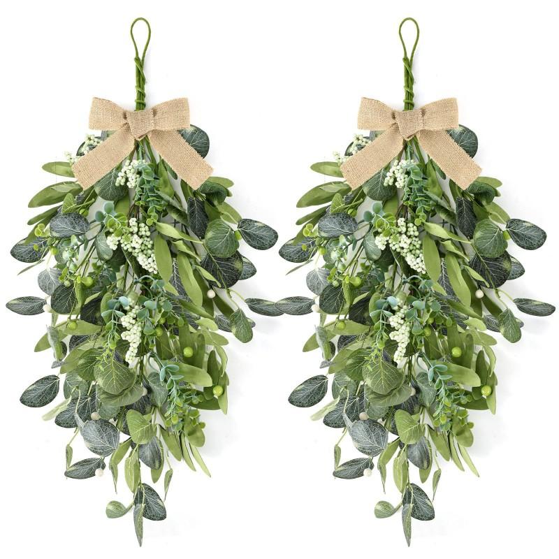 Artificial Eucalyptus Wreath Wall Hanging Decor Home Interior Decoration Gift