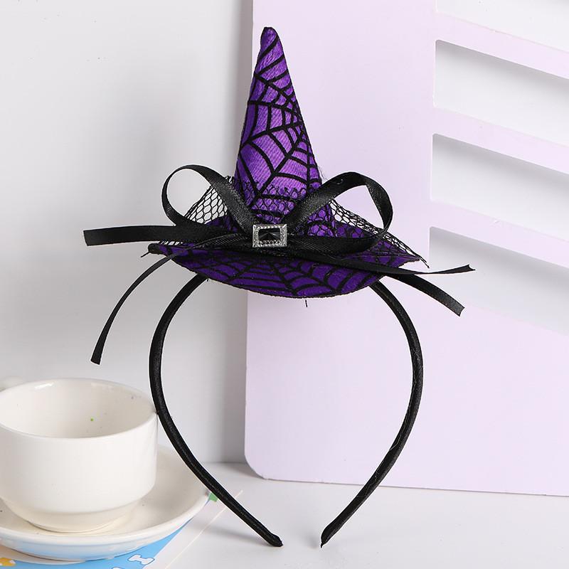 

Halloween Headband With Cute Spider And Witch Hat For Cosplay Party Decor Style A