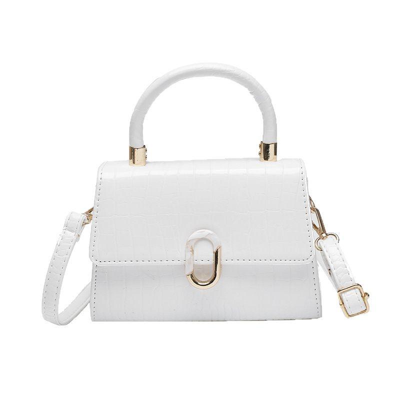 Summer Messenger Bag Niche Portable Small Square Bag Kelly Bag Versatile Fashion Single Shoulder Crocodile Pattern Baguette Bag Women