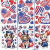 Static Cling Window Stickers Patriotic Truck Cat Dog Design Reusable Wall Decals for Bedroom Living Room Store Window Party Decoration