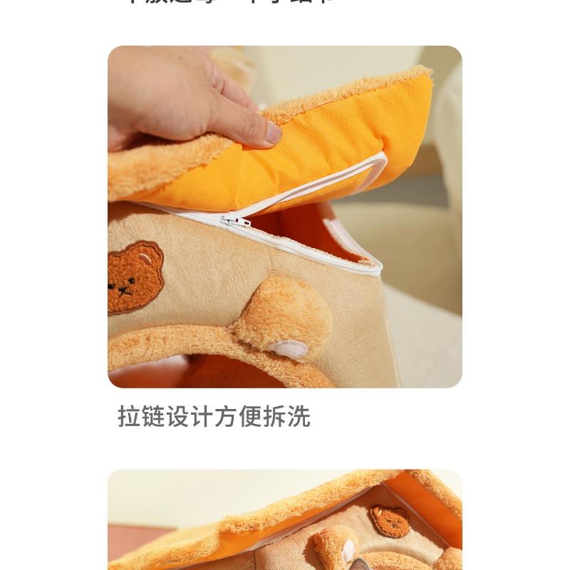 Cat and Dog House and Nest To Keep Small Dogs and Cats Warm In Winter Removable and Washable Dog House for All Seasons