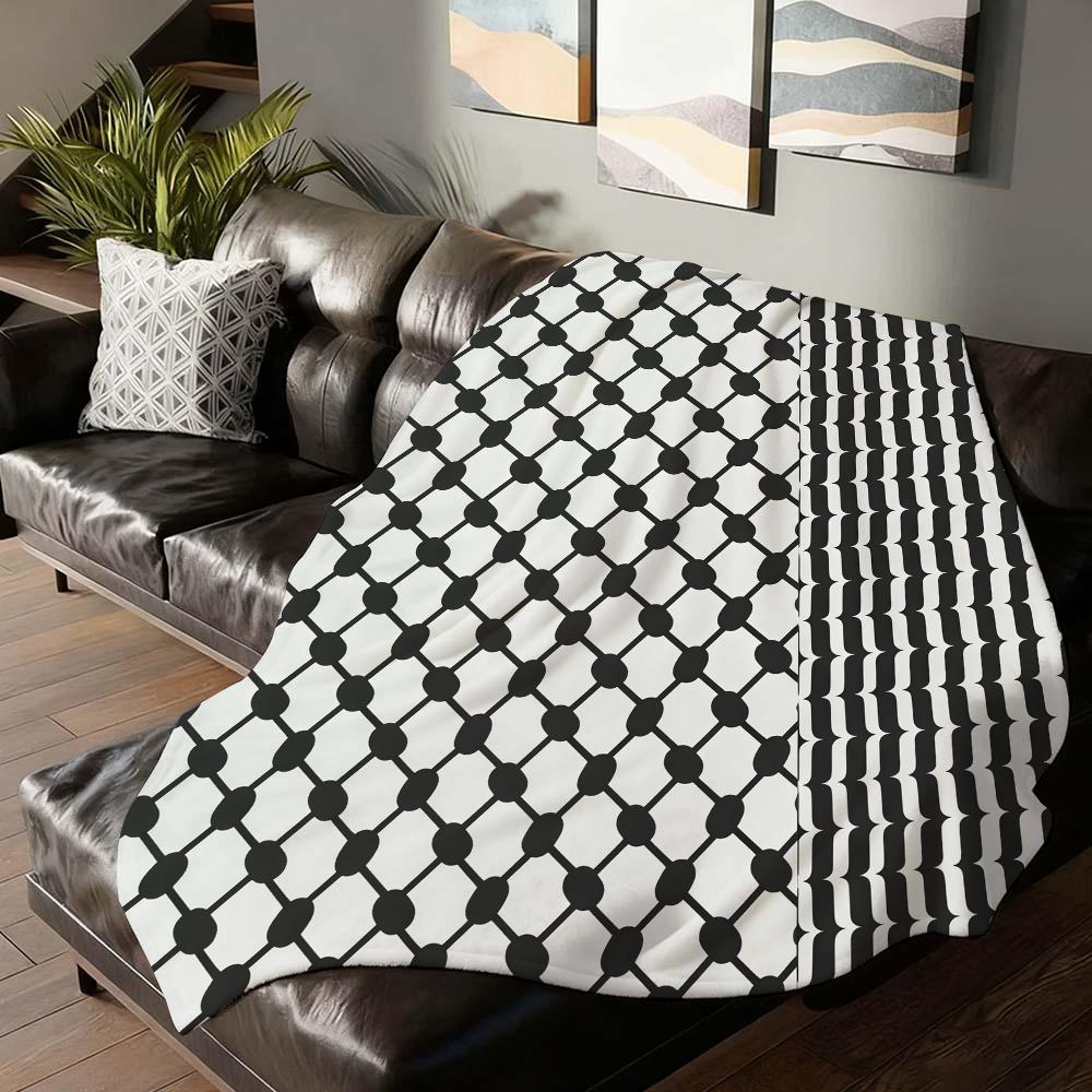 Nation flag P-palestina Blanket For Sofa Office Bed Plane Travel Sleep Read Relax Camping Soft And Warm