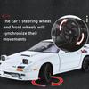 1/24 Mazda RX7 Initial D Racing Toy Car JDM Model 1:24 Diecast Meatl Vehicle Miniature Sound Light Collection Gift for Boy Kid