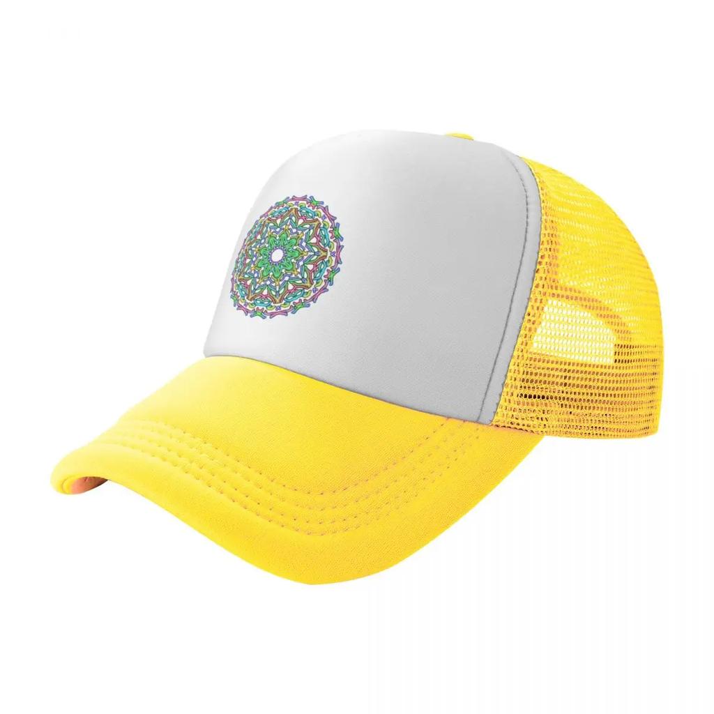 Multicolor Neon Mandala Baseball Cap Golf Cap black Hat men fishing caps man Caps Women Mens