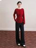 Autumn/Winter Slimming Round Neck Wool Knitwear Top