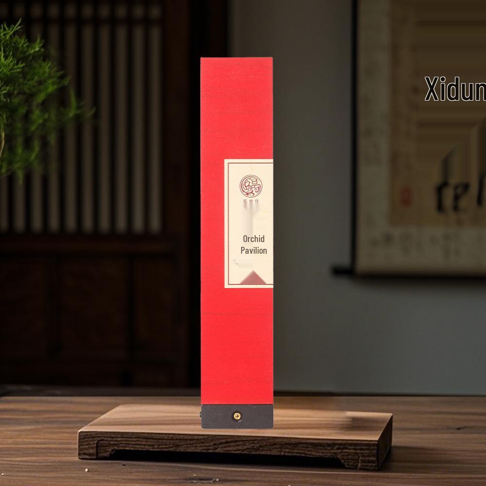 Four Seasons He Xiang Sandalwood & Agarwood Incense Sticks with Pear Blossom Scent, Includes Holder, Boxed for Cultural Ceremonies.