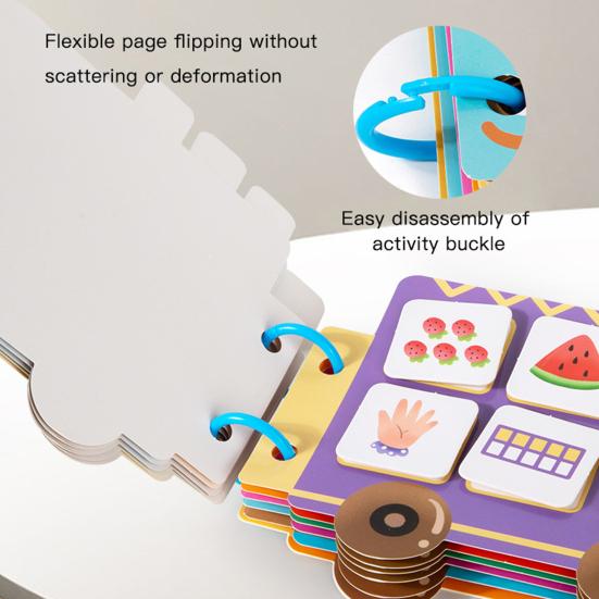 Kids Color Sorting Quiet Book Preschool Learning Number Color Cognition Activities Busy Book Fine Motor Skills Educational Toddlers Sticky Booklet