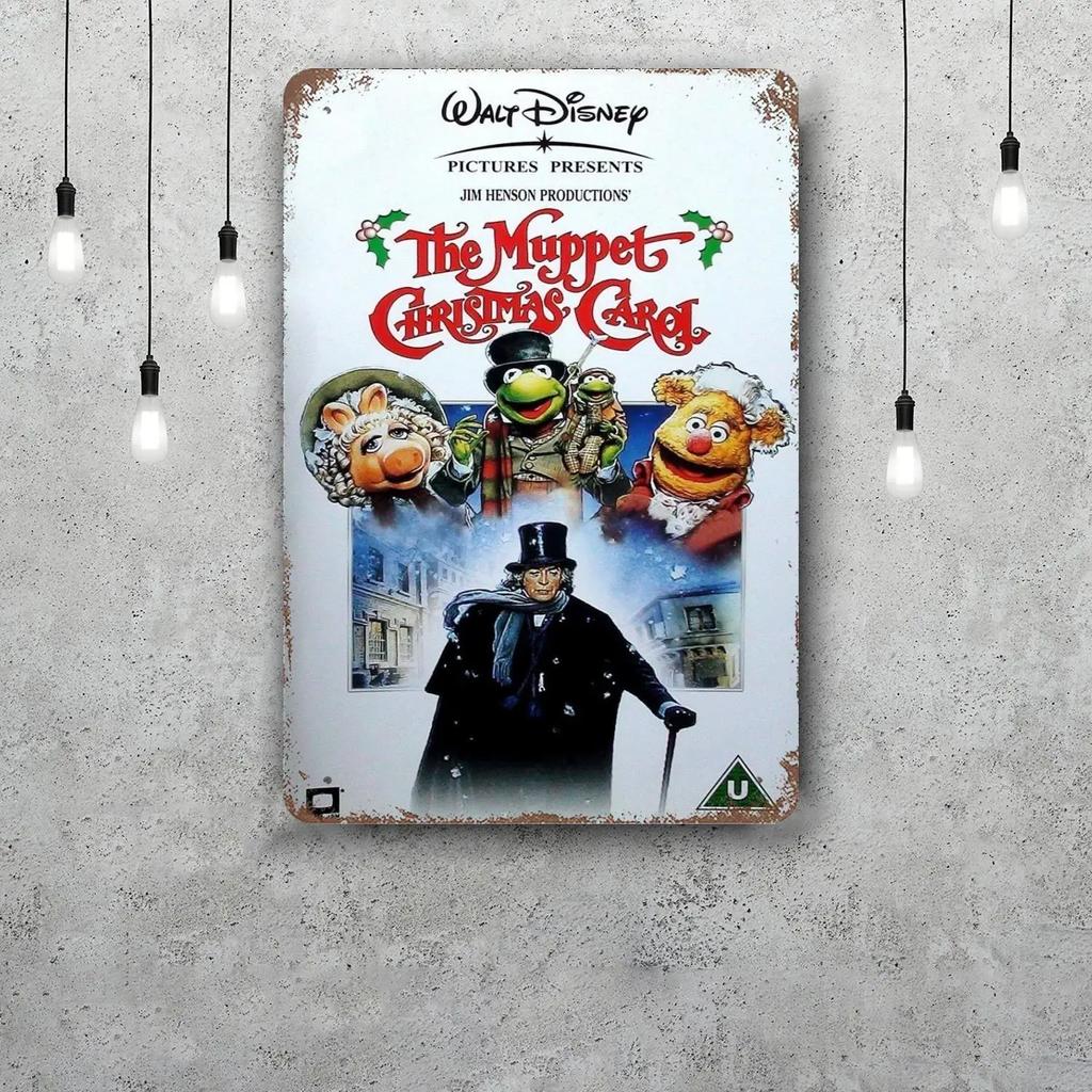 MINISO The Muppet Christmas Carol Funny Bar Metal Sign, Retro Plaque, Vintage Sign, Alcohol Drinker, Pub,Kitchen Wall Decoration